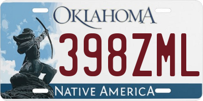 OK license plate 398ZML