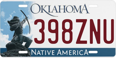 OK license plate 398ZNU