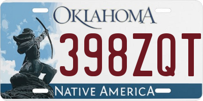 OK license plate 398ZQT
