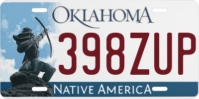 OK license plate 398ZUP