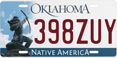 OK license plate 398ZUY