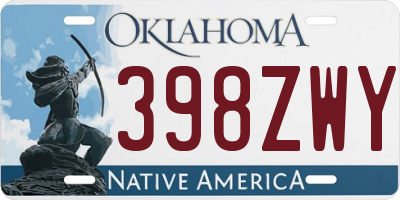 OK license plate 398ZWY