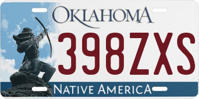 OK license plate 398ZXS
