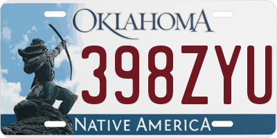 OK license plate 398ZYU