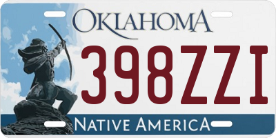 OK license plate 398ZZI