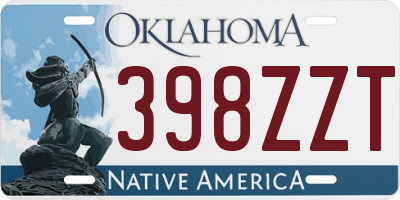 OK license plate 398ZZT