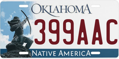 OK license plate 399AAC