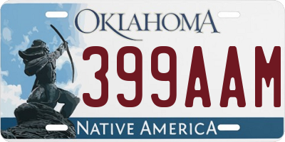 OK license plate 399AAM