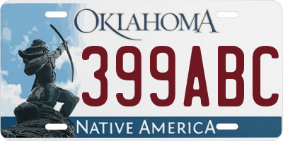 OK license plate 399ABC