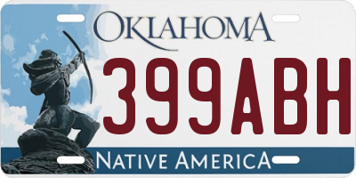 OK license plate 399ABH