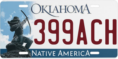 OK license plate 399ACH