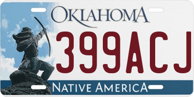 OK license plate 399ACJ