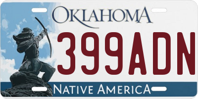 OK license plate 399ADN