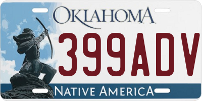 OK license plate 399ADV