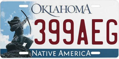 OK license plate 399AEG