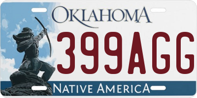 OK license plate 399AGG