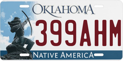 OK license plate 399AHM