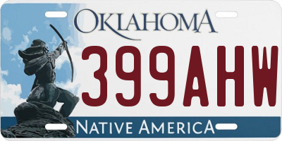 OK license plate 399AHW