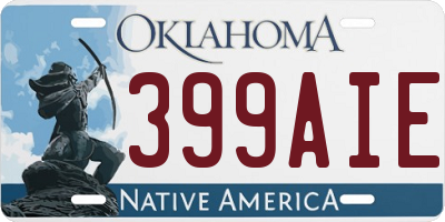 OK license plate 399AIE