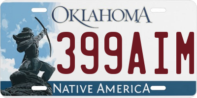 OK license plate 399AIM