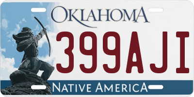 OK license plate 399AJI