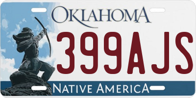 OK license plate 399AJS