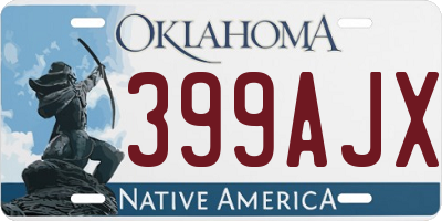 OK license plate 399AJX