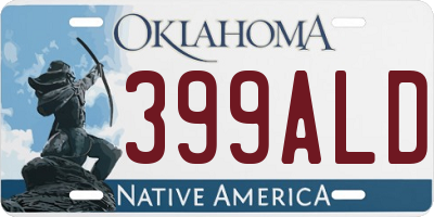 OK license plate 399ALD