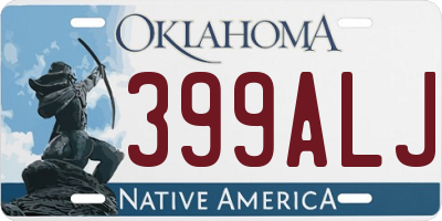 OK license plate 399ALJ