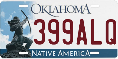 OK license plate 399ALQ
