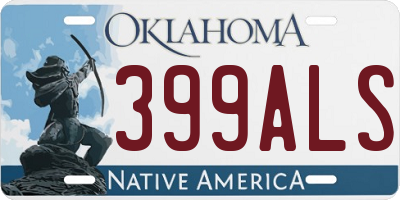 OK license plate 399ALS