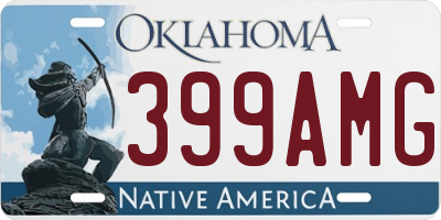 OK license plate 399AMG