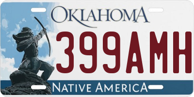 OK license plate 399AMH
