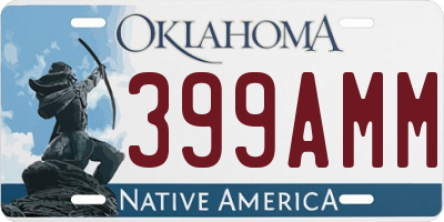 OK license plate 399AMM
