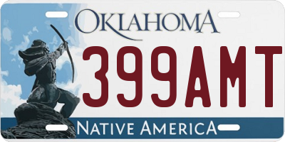 OK license plate 399AMT