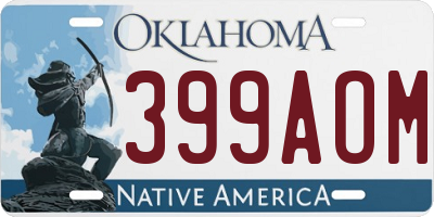 OK license plate 399AOM