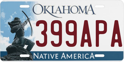 OK license plate 399APA