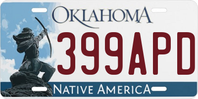 OK license plate 399APD