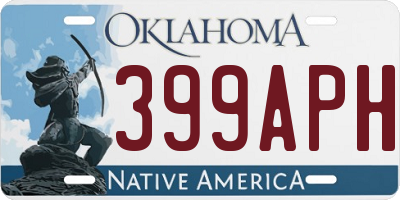 OK license plate 399APH