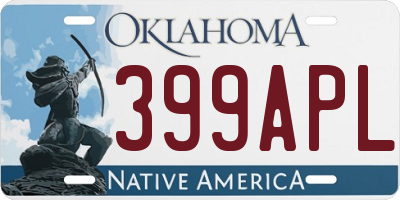 OK license plate 399APL