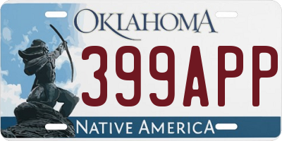 OK license plate 399APP