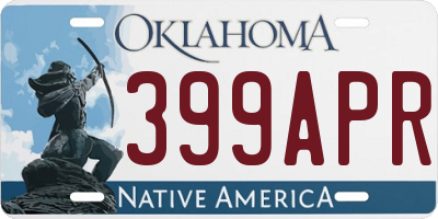OK license plate 399APR