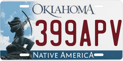 OK license plate 399APV