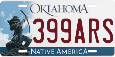 OK license plate 399ARS