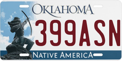 OK license plate 399ASN