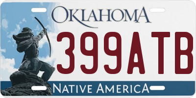 OK license plate 399ATB