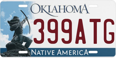 OK license plate 399ATG