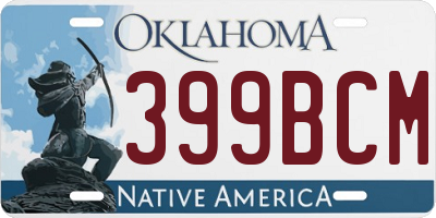 OK license plate 399BCM