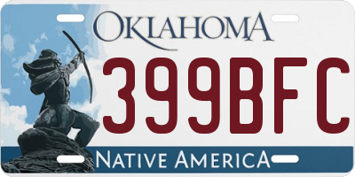 OK license plate 399BFC