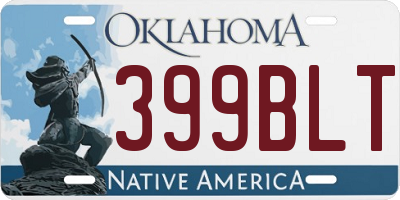 OK license plate 399BLT